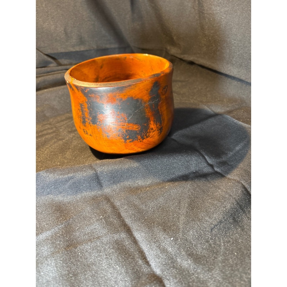 Handmade Spalted Birch Wooden Bowl Bob Bachand Signed 8 05 Unique Art Piece